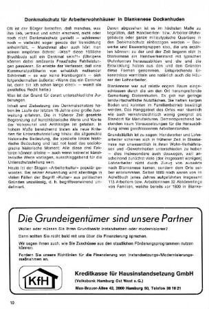 Denkmalschutz für Arbeiterwohnhäuser in Blankenese Dockenhuden