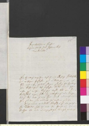 Brief von Baumgaertner, Albert Heinrich an Goethe, Johann Wolfgang von