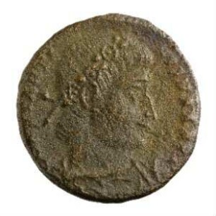 Münze, Follis, Aes 4, 335 - 337 n. Chr.