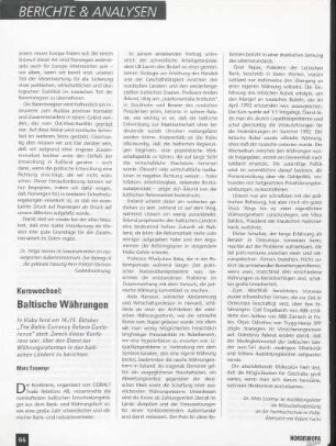 Kurswechsel: Baltische Währungen