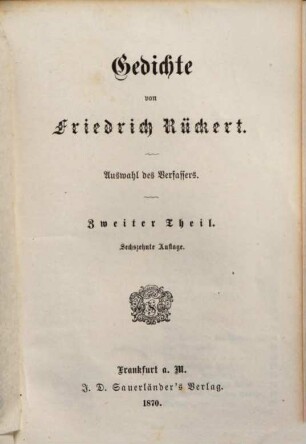 Gedichte : Auswahl des Verfassers, 1