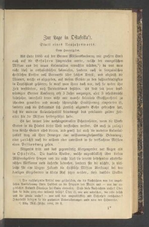 Zur Lage in Ostafrika