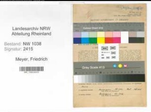 Entnazifizierung Friedrich Meyer , geb. 30.10.1900 (Ingenieur)