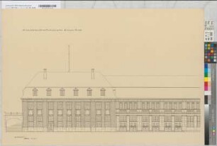 [Empfangsgebäude Dortmund Hbf]: Seitenansicht [2 Exemplare], o. M.