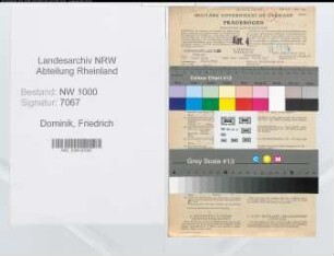 Entnazifizierung Friedrich Dominik, geb. 26.03.1904 (Steuerinspektor)