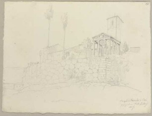 Tempel des Herkules auf den Zyklopenmauern in Cori