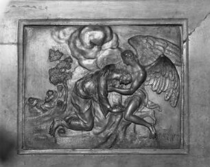 Predella: Relief mit der Darstellung der Agonie Christi am Ölberg