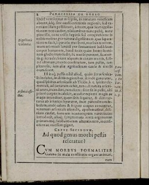 Caput Secundum. Ad quod genus morbi pestis referatur?