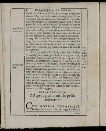 Caput Secundum. Ad quod genus morbi pestis referatur?