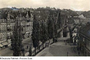 Loschwitzer Brücke ("Blaues Wunder") : Blick über die Loschwitzer Brücke ("Blaues Wunder") gegen Loschwitz