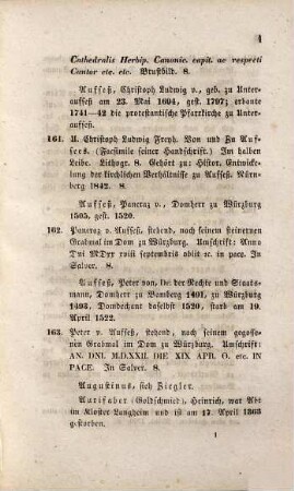 Verzeichniß von bambergischen Portraits in Holzschnitt, Kupferstich, Lithographie &c., mit historisch-artistisch-literarischen Notizen, Fortsetzung