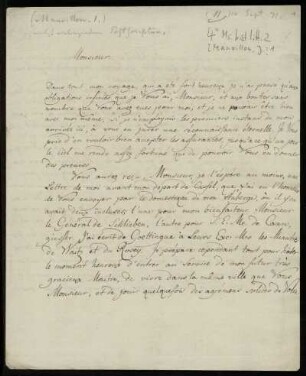 Brief von Jakob Mauvillon an Rudolf Erich Raspe