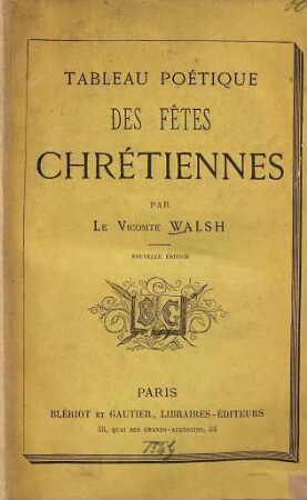 Tableau poétique des fêtes chrétiennes