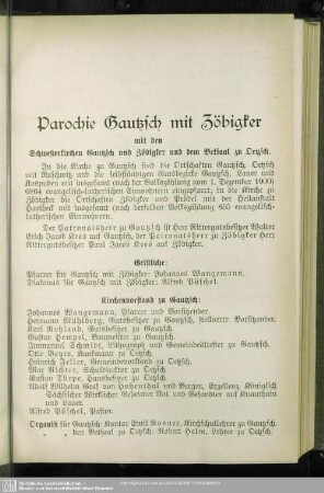 Parochie Gautzsch mit Zöbigker