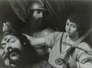 David mit dem Haupte Goliaths