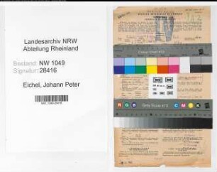 Entnazifizierung Johann Peter Eichel , geb. 02.01.1914 (Postinspektor)