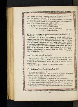 Wieder zwei englische Kriegsschiffe an den Dardanellen torpediert.