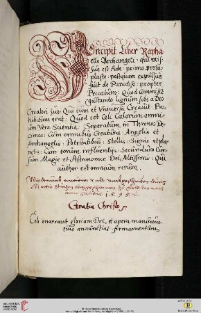 Martin Sturtz (?), Liber Raphaelis archangeli