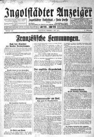 Ingolstädter Anzeiger : Ingolstädter Volksblatt ; Freie Presse. 13, 2. 1931