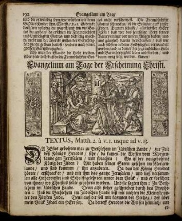 Evangelium am Tage der Erscheinung Christi. - Evangelium am dritten Sonntage nach der Erscheinung Christi.