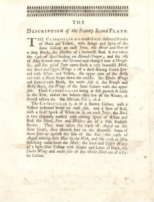 The Description of the Twenty Second Plate