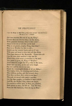 De Profundis.