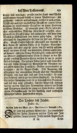 Die Tochter deß Jephte. Judic. 11.