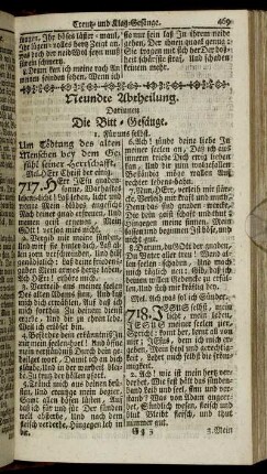 Neundte Abtheilung. Die Bitt-Gesänge.