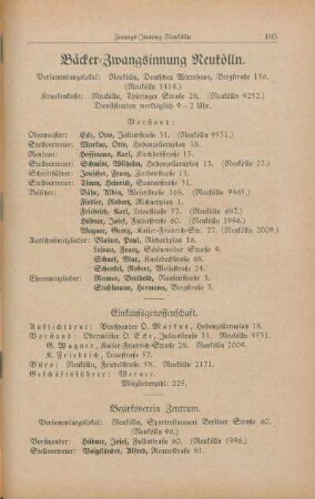Bäcker-Zwangsinnung Neukölln