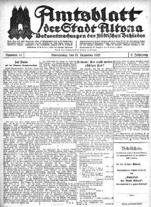 Nummer 51 : Donnerstag, den 21. Dezember 1922