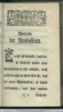 Vorrede der Verfasserin