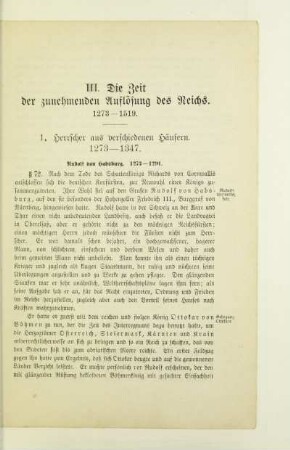 1. Herrscher aus verschiedenen Häusern. 1273-1347