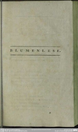 Blumenlese