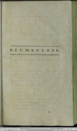 Blumenlese