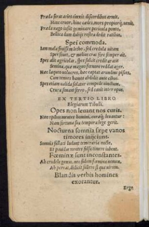 Ex Tertio Libro Elgiarum Tibulli.