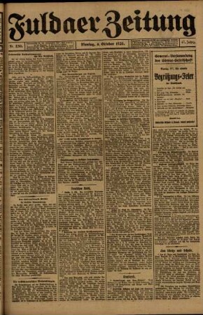 Ausgabe vom Montag, den 04. Oktober 1920.