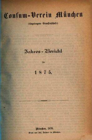 Jahres-Bericht für .... 1875 (1876)