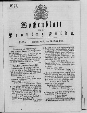 Nr. 24, Ausgabe vom 14. Juni 1834