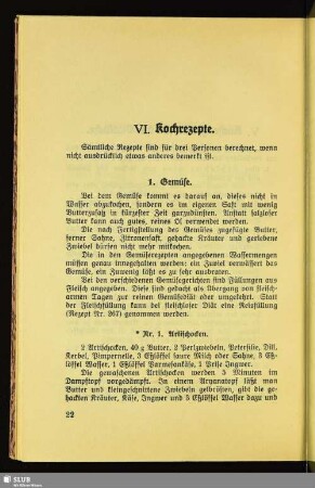 VI. Kochrezepte