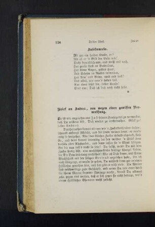 Brief an Andres, von wegen einer gewissen Vermuthung.