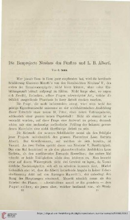 3: Die Bauprojecte Nicolaus des Fünften und L. B. Alberti