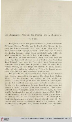 3: Die Bauprojecte Nicolaus des Fünften und L. B. Alberti
