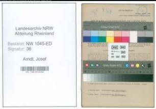 Entnazifizierung Josef Arndt , geb. 13.02.1900 (Lehrer)