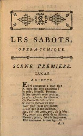 Les Sabots : Opera-Comique En Un Acte, Meslée D'Ariettes