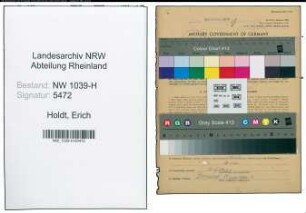 Entnazifizierung Erich Holdt , geb. 05.08.1895 (Maschinist)