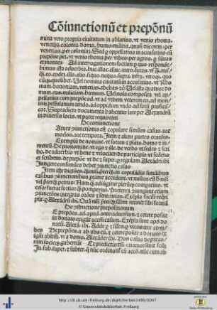 De constructione coniunctionum et prepositionum.