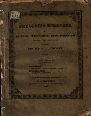Bryologia Europaea seu genera muscorum Europaeorum monographice illustrata, 1. Phascaceae, Buxbaumiaceae
