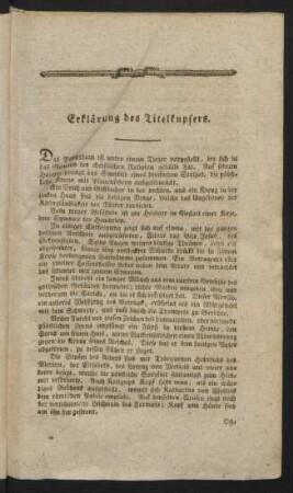 Erklärung des Titelkupfers.