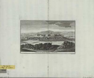 Ansicht der Stadt Charleroi, Belgien, Kupferstich, um 1720 : Vue de la ville de Charleroy a la Sambre / Remacle le Loup fec. - [S.l.] , [um 1720]. - 1 Kunstbl. : Kupferst. ; 23 x 13 cm