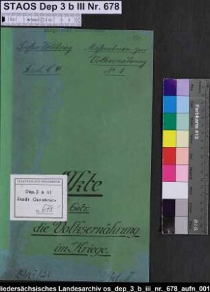Volksernährung während des Krieges Bd. 2